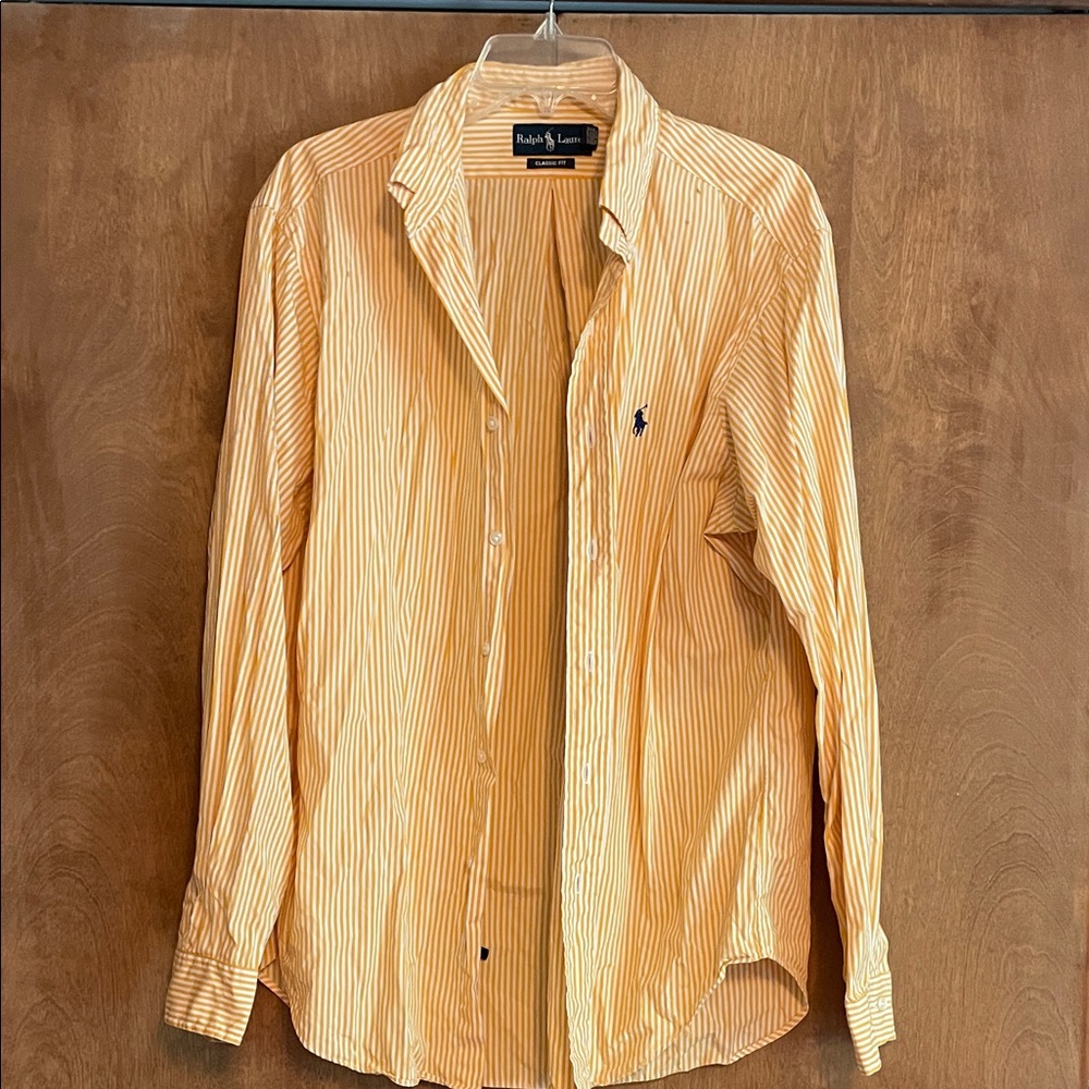 Ralph Lauren Mustard Striped Button-Up